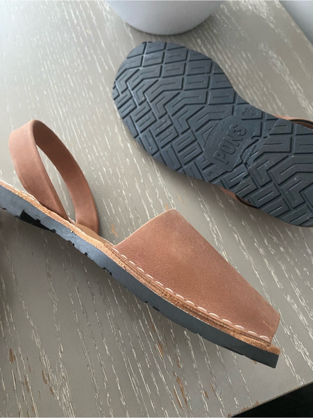 Pons Brown Leather Women’s Slingback Sandals - Picture 5 of 6